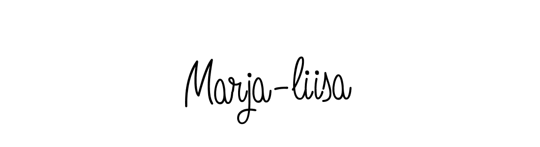 The best way (Angelique-Rose-font-FFP) to make a short signature is to pick only two or three words in your name. The name Marja-liisa include a total of six letters. For converting this name. Marja-liisa signature style 5 images and pictures png