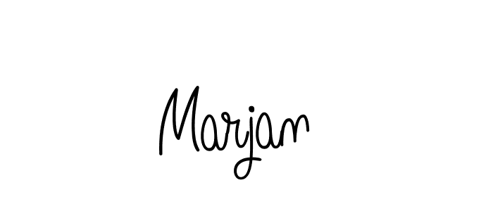 Use a signature maker to create a handwritten signature online. With this signature software, you can design (Angelique-Rose-font-FFP) your own signature for name Marjan . Marjan  signature style 5 images and pictures png