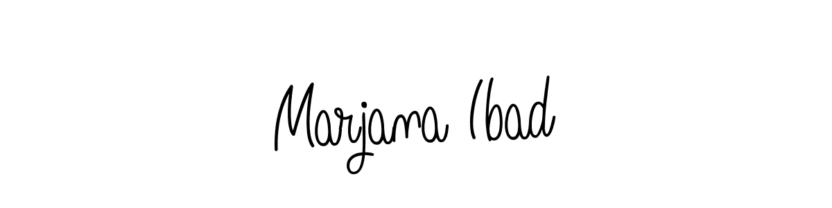 Use a signature maker to create a handwritten signature online. With this signature software, you can design (Angelique-Rose-font-FFP) your own signature for name Marjana Ibad. Marjana Ibad signature style 5 images and pictures png