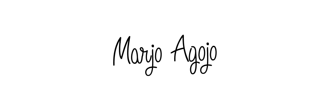 How to make Marjo Agojo name signature. Use Angelique-Rose-font-FFP style for creating short signs online. This is the latest handwritten sign. Marjo Agojo signature style 5 images and pictures png