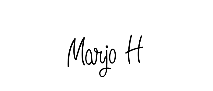 Angelique-Rose-font-FFP is a professional signature style that is perfect for those who want to add a touch of class to their signature. It is also a great choice for those who want to make their signature more unique. Get Marjo H name to fancy signature for free. Marjo H signature style 5 images and pictures png