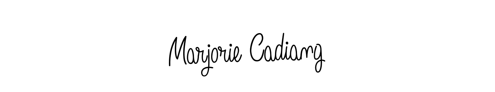 if you are searching for the best signature style for your name Marjorie Cadiang. so please give up your signature search. here we have designed multiple signature styles  using Angelique-Rose-font-FFP. Marjorie Cadiang signature style 5 images and pictures png