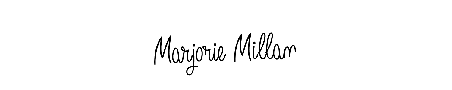 Also You can easily find your signature by using the search form. We will create Marjorie Millan name handwritten signature images for you free of cost using Angelique-Rose-font-FFP sign style. Marjorie Millan signature style 5 images and pictures png