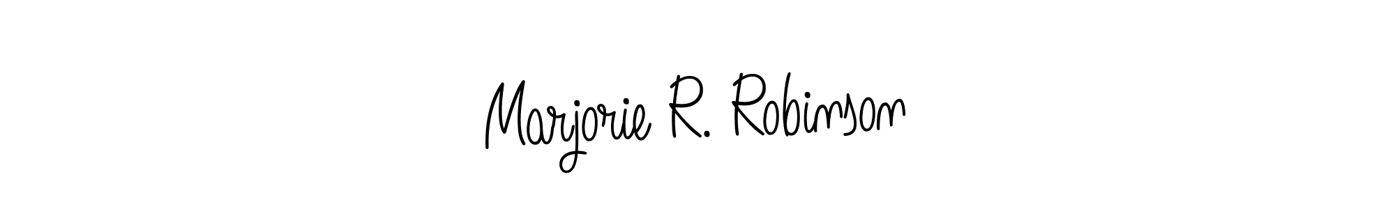 Marjorie R. Robinson stylish signature style. Best Handwritten Sign (Angelique-Rose-font-FFP) for my name. Handwritten Signature Collection Ideas for my name Marjorie R. Robinson. Marjorie R. Robinson signature style 5 images and pictures png