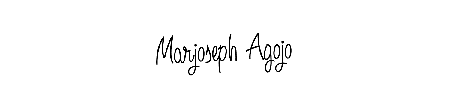 Make a beautiful signature design for name Marjoseph Agojo. With this signature (Angelique-Rose-font-FFP) style, you can create a handwritten signature for free. Marjoseph Agojo signature style 5 images and pictures png