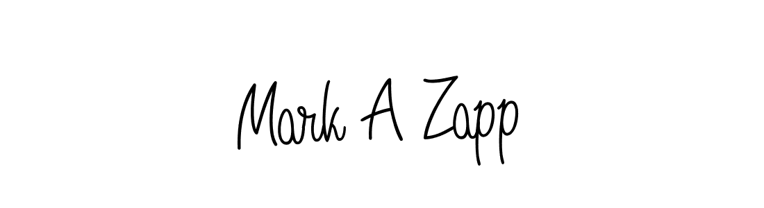 Design your own signature with our free online signature maker. With this signature software, you can create a handwritten (Angelique-Rose-font-FFP) signature for name Mark A Zapp. Mark A Zapp signature style 5 images and pictures png
