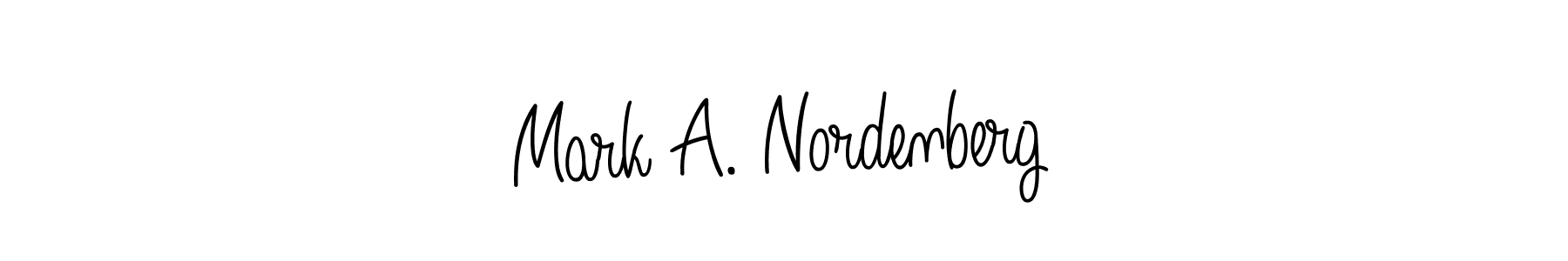 Create a beautiful signature design for name Mark A. Nordenberg. With this signature (Angelique-Rose-font-FFP) fonts, you can make a handwritten signature for free. Mark A. Nordenberg signature style 5 images and pictures png