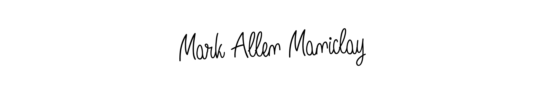 Mark Allen Maniclay stylish signature style. Best Handwritten Sign (Angelique-Rose-font-FFP) for my name. Handwritten Signature Collection Ideas for my name Mark Allen Maniclay. Mark Allen Maniclay signature style 5 images and pictures png