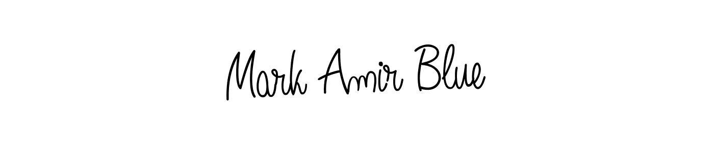 Use a signature maker to create a handwritten signature online. With this signature software, you can design (Angelique-Rose-font-FFP) your own signature for name Mark Amir Blue. Mark Amir Blue signature style 5 images and pictures png