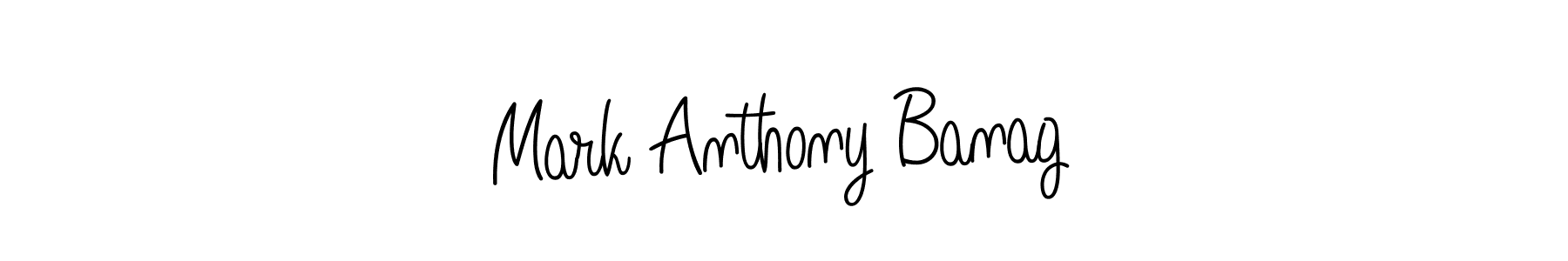 Use a signature maker to create a handwritten signature online. With this signature software, you can design (Angelique-Rose-font-FFP) your own signature for name Mark Anthony Banag. Mark Anthony Banag signature style 5 images and pictures png