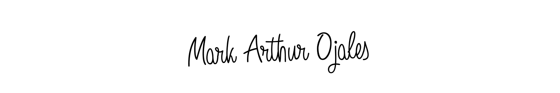 Mark Arthur Ojales stylish signature style. Best Handwritten Sign (Angelique-Rose-font-FFP) for my name. Handwritten Signature Collection Ideas for my name Mark Arthur Ojales. Mark Arthur Ojales signature style 5 images and pictures png