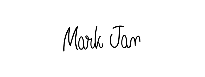 Mark Jan stylish signature style. Best Handwritten Sign (Angelique-Rose-font-FFP) for my name. Handwritten Signature Collection Ideas for my name Mark Jan. Mark Jan signature style 5 images and pictures png