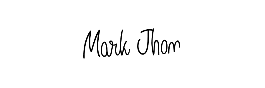 You should practise on your own different ways (Angelique-Rose-font-FFP) to write your name (Mark Jhon) in signature. don't let someone else do it for you. Mark Jhon signature style 5 images and pictures png