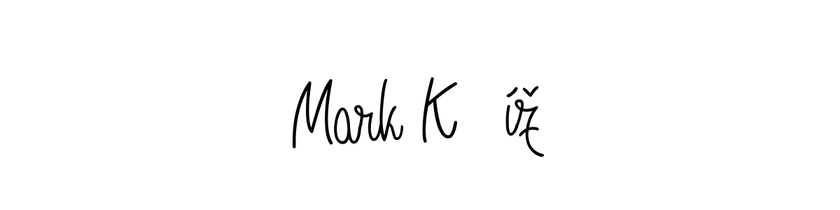 Use a signature maker to create a handwritten signature online. With this signature software, you can design (Angelique-Rose-font-FFP) your own signature for name Mark Kříž. Mark Kříž signature style 5 images and pictures png