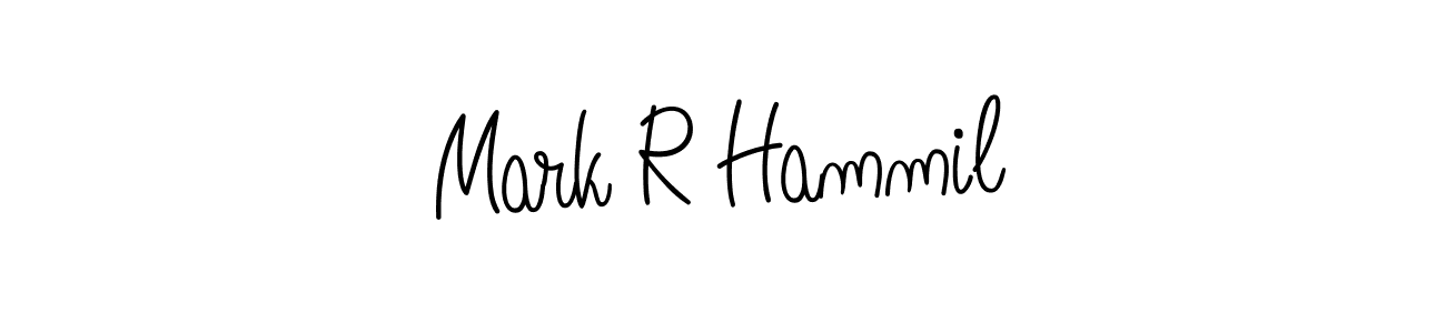 The best way (Angelique-Rose-font-FFP) to make a short signature is to pick only two or three words in your name. The name Mark R Hammil include a total of six letters. For converting this name. Mark R Hammil signature style 5 images and pictures png