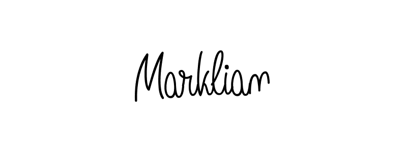 The best way (Angelique-Rose-font-FFP) to make a short signature is to pick only two or three words in your name. The name Marklian include a total of six letters. For converting this name. Marklian signature style 5 images and pictures png