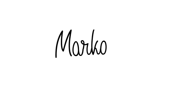 Design your own signature with our free online signature maker. With this signature software, you can create a handwritten (Angelique-Rose-font-FFP) signature for name Marko . Marko  signature style 5 images and pictures png