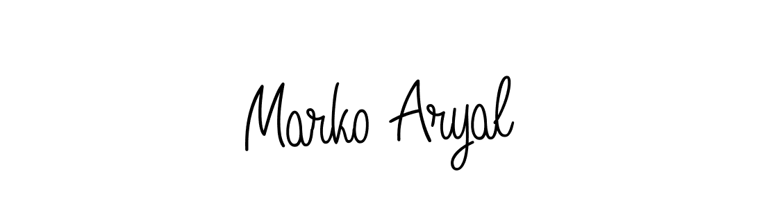 Make a short Marko Aryal signature style. Manage your documents anywhere anytime using Angelique-Rose-font-FFP. Create and add eSignatures, submit forms, share and send files easily. Marko Aryal signature style 5 images and pictures png