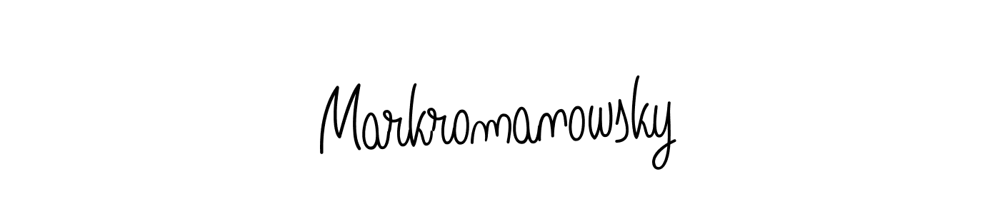 Design your own signature with our free online signature maker. With this signature software, you can create a handwritten (Angelique-Rose-font-FFP) signature for name Markromanowsky. Markromanowsky signature style 5 images and pictures png