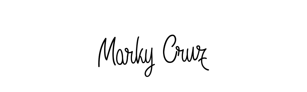 How to make Marky Cruz name signature. Use Angelique-Rose-font-FFP style for creating short signs online. This is the latest handwritten sign. Marky Cruz signature style 5 images and pictures png