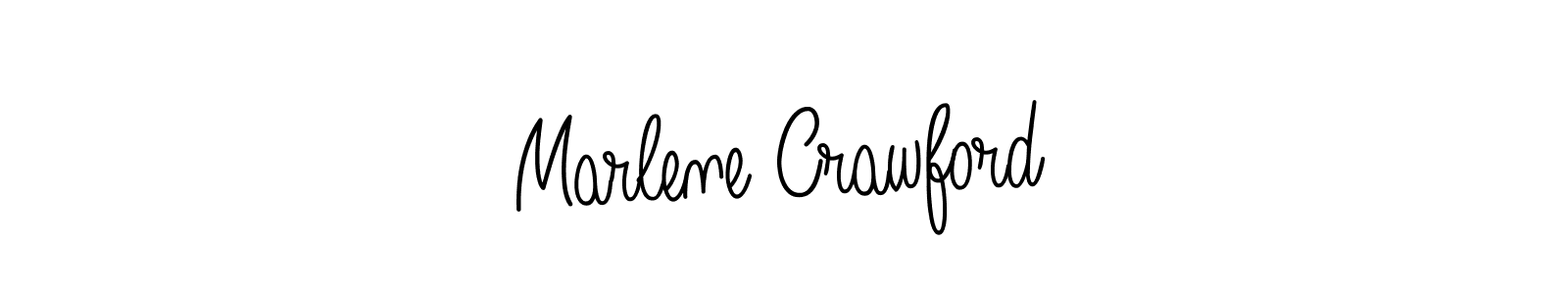 Make a beautiful signature design for name Marlene Crawford. With this signature (Angelique-Rose-font-FFP) style, you can create a handwritten signature for free. Marlene Crawford signature style 5 images and pictures png