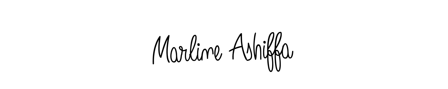 How to make Marline Ashiffa name signature. Use Angelique-Rose-font-FFP style for creating short signs online. This is the latest handwritten sign. Marline Ashiffa signature style 5 images and pictures png