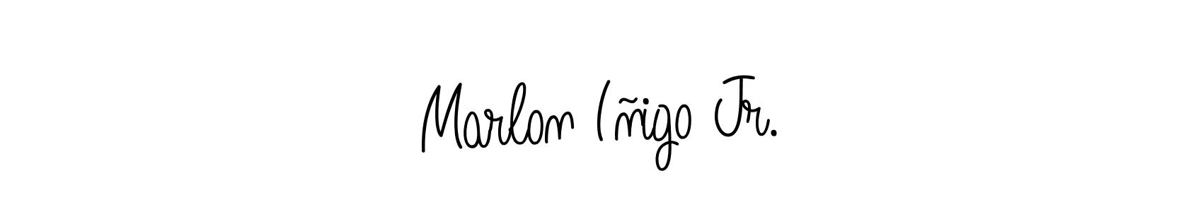 Make a beautiful signature design for name Marlon Iñigo Jr.. With this signature (Angelique-Rose-font-FFP) style, you can create a handwritten signature for free. Marlon Iñigo Jr. signature style 5 images and pictures png