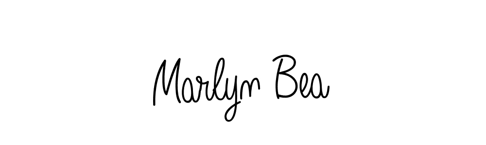 Use a signature maker to create a handwritten signature online. With this signature software, you can design (Angelique-Rose-font-FFP) your own signature for name Marlyn Bea. Marlyn Bea signature style 5 images and pictures png