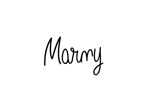 Use a signature maker to create a handwritten signature online. With this signature software, you can design (Angelique-Rose-font-FFP) your own signature for name Marny. Marny signature style 5 images and pictures png