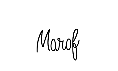 Design your own signature with our free online signature maker. With this signature software, you can create a handwritten (Angelique-Rose-font-FFP) signature for name Marof. Marof signature style 5 images and pictures png