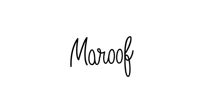 Use a signature maker to create a handwritten signature online. With this signature software, you can design (Angelique-Rose-font-FFP) your own signature for name Maroof . Maroof  signature style 5 images and pictures png