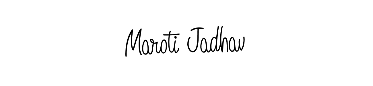 Design your own signature with our free online signature maker. With this signature software, you can create a handwritten (Angelique-Rose-font-FFP) signature for name Maroti Jadhav. Maroti Jadhav signature style 5 images and pictures png