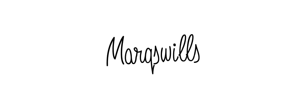 Design your own signature with our free online signature maker. With this signature software, you can create a handwritten (Angelique-Rose-font-FFP) signature for name Marqswills. Marqswills signature style 5 images and pictures png