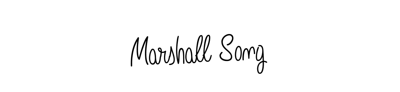 Use a signature maker to create a handwritten signature online. With this signature software, you can design (Angelique-Rose-font-FFP) your own signature for name Marshall Song. Marshall Song signature style 5 images and pictures png