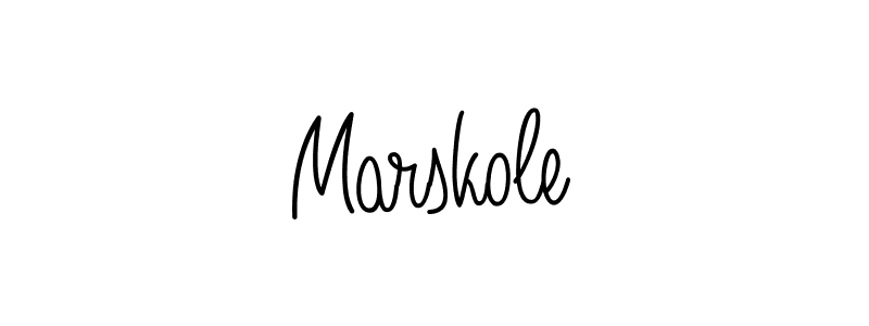 Marskole stylish signature style. Best Handwritten Sign (Angelique-Rose-font-FFP) for my name. Handwritten Signature Collection Ideas for my name Marskole. Marskole signature style 5 images and pictures png