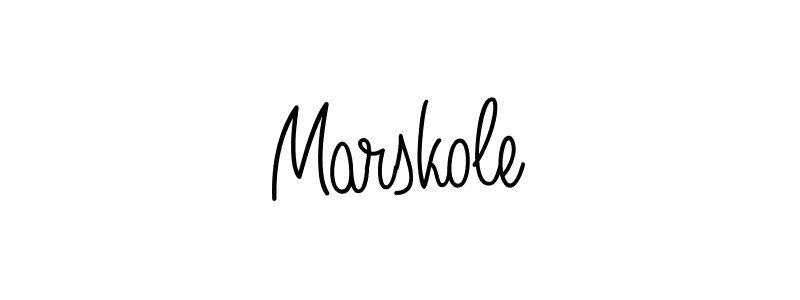 Marskole stylish signature style. Best Handwritten Sign (Angelique-Rose-font-FFP) for my name. Handwritten Signature Collection Ideas for my name Marskole. Marskole signature style 5 images and pictures png