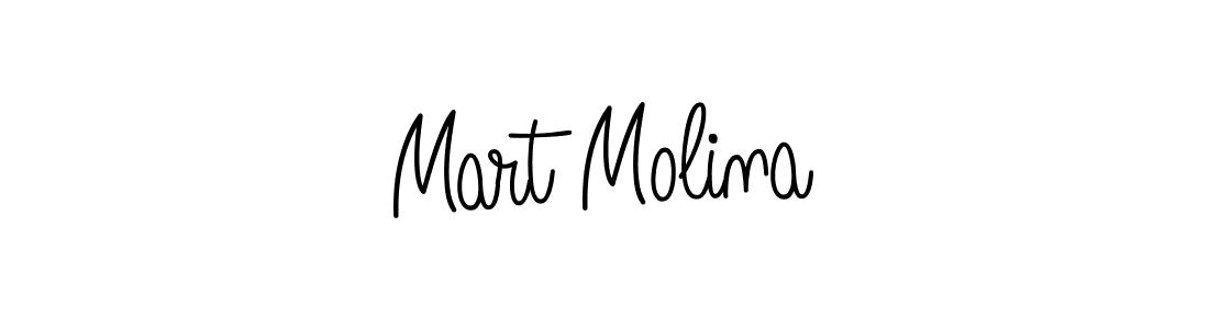 Mart Molina stylish signature style. Best Handwritten Sign (Angelique-Rose-font-FFP) for my name. Handwritten Signature Collection Ideas for my name Mart Molina. Mart Molina signature style 5 images and pictures png