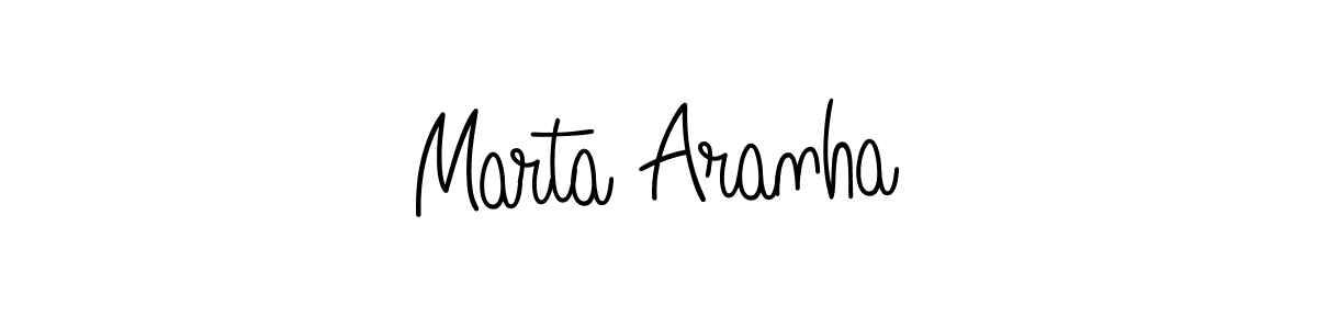 How to make Marta Aranha name signature. Use Angelique-Rose-font-FFP style for creating short signs online. This is the latest handwritten sign. Marta Aranha signature style 5 images and pictures png