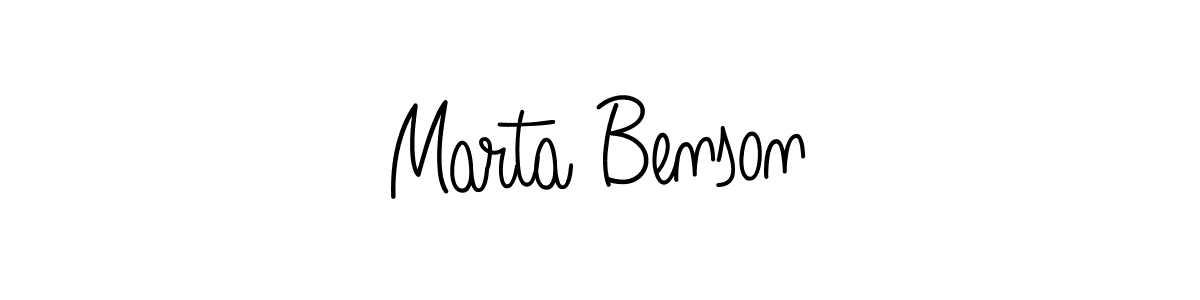 Make a beautiful signature design for name Marta Benson. Use this online signature maker to create a handwritten signature for free. Marta Benson signature style 5 images and pictures png