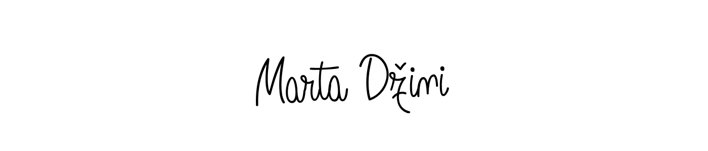 Use a signature maker to create a handwritten signature online. With this signature software, you can design (Angelique-Rose-font-FFP) your own signature for name Marta Džinić. Marta Džinić signature style 5 images and pictures png