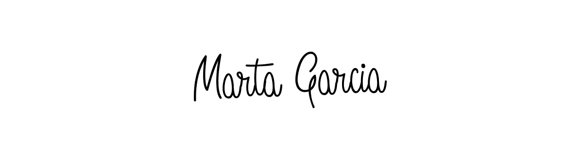 The best way (Angelique-Rose-font-FFP) to make a short signature is to pick only two or three words in your name. The name Marta Garcia include a total of six letters. For converting this name. Marta Garcia signature style 5 images and pictures png
