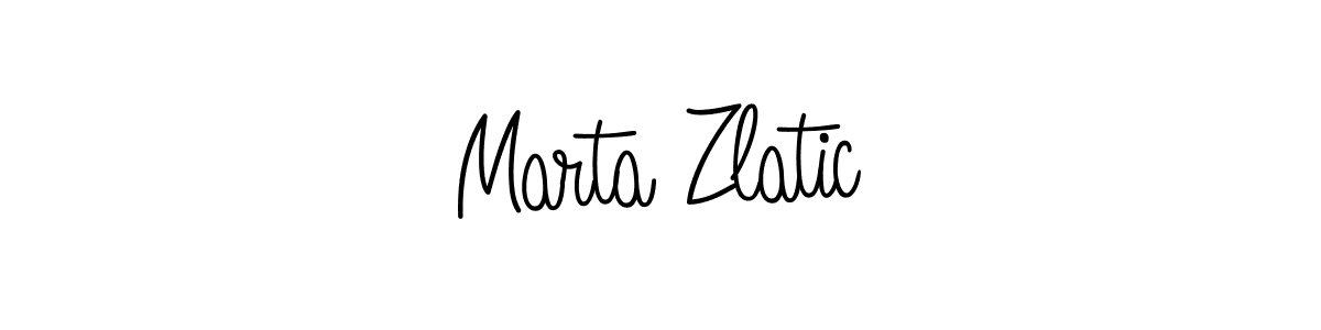 You should practise on your own different ways (Angelique-Rose-font-FFP) to write your name (Marta Zlatic) in signature. don't let someone else do it for you. Marta Zlatic signature style 5 images and pictures png