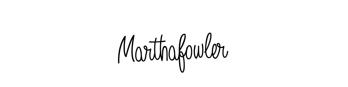 Make a beautiful signature design for name Marthafowler. With this signature (Angelique-Rose-font-FFP) style, you can create a handwritten signature for free. Marthafowler signature style 5 images and pictures png