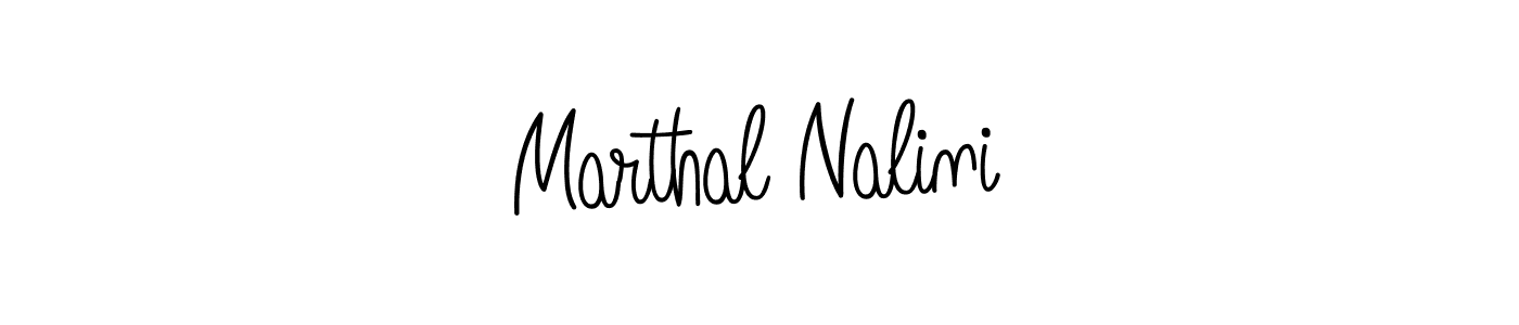 Make a beautiful signature design for name Marthal Nalini. With this signature (Angelique-Rose-font-FFP) style, you can create a handwritten signature for free. Marthal Nalini signature style 5 images and pictures png