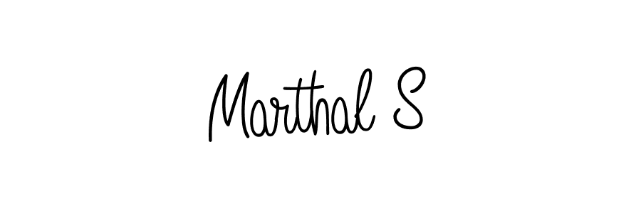 It looks lik you need a new signature style for name Marthal S. Design unique handwritten (Angelique-Rose-font-FFP) signature with our free signature maker in just a few clicks. Marthal S signature style 5 images and pictures png