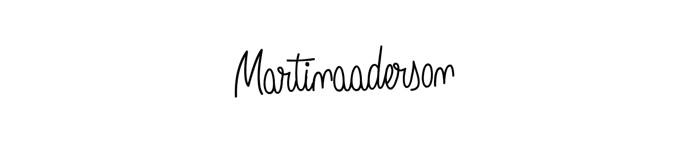 The best way (Angelique-Rose-font-FFP) to make a short signature is to pick only two or three words in your name. The name Martinaaderson include a total of six letters. For converting this name. Martinaaderson signature style 5 images and pictures png