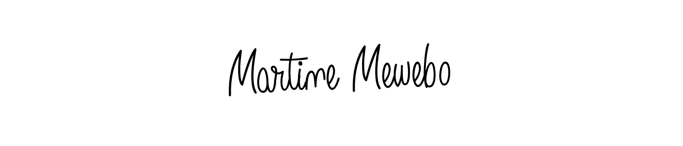 Martine Mewebo stylish signature style. Best Handwritten Sign (Angelique-Rose-font-FFP) for my name. Handwritten Signature Collection Ideas for my name Martine Mewebo. Martine Mewebo signature style 5 images and pictures png