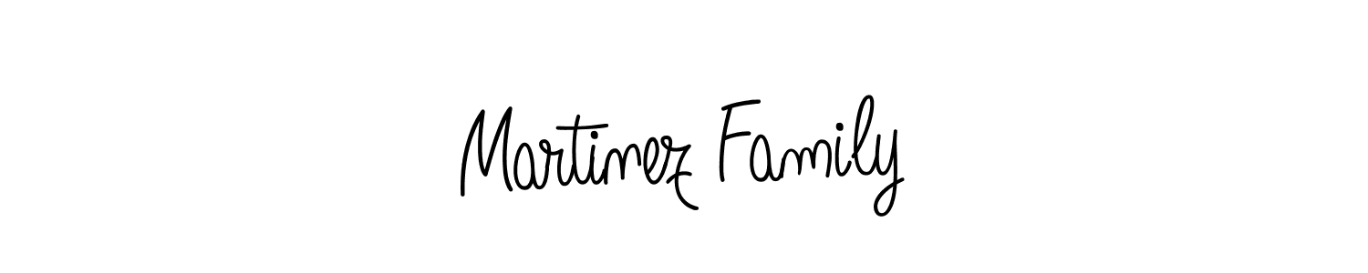 Martinez Family stylish signature style. Best Handwritten Sign (Angelique-Rose-font-FFP) for my name. Handwritten Signature Collection Ideas for my name Martinez Family. Martinez Family signature style 5 images and pictures png