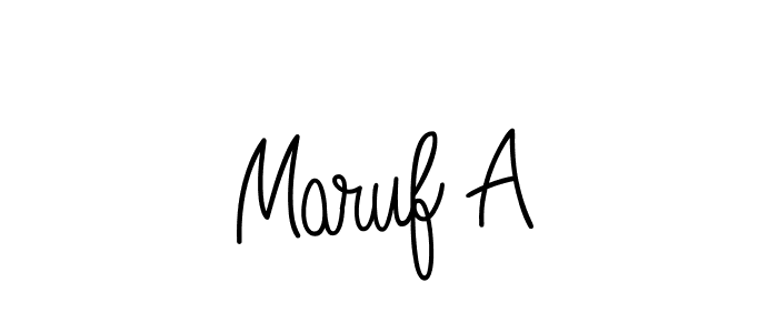 The best way (Angelique-Rose-font-FFP) to make a short signature is to pick only two or three words in your name. The name Maruf A include a total of six letters. For converting this name. Maruf A signature style 5 images and pictures png