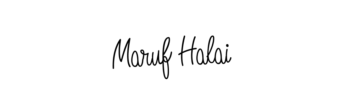 if you are searching for the best signature style for your name Maruf Halai. so please give up your signature search. here we have designed multiple signature styles  using Angelique-Rose-font-FFP. Maruf Halai signature style 5 images and pictures png
